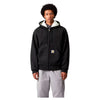 CARHARTT WIP felpa carhartt wip active sweat jacket - black stone washed da uomo