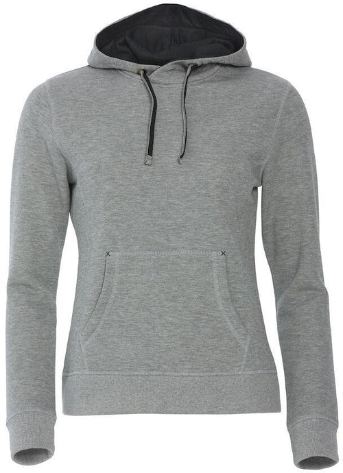 Felpa Classic Cappuccio Grigio Melange Felpa Pesante con Tascone Donna