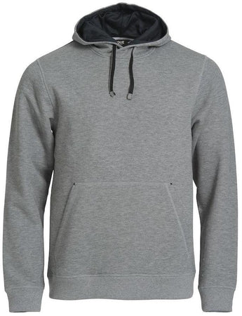 Felpa Classic Cappuccio Grigio Melange Felpa Pesante con Tascone Uomo Taglie Forti