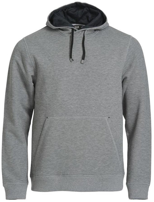 Felpa Classic Cappuccio Grigio Melange Felpa Pesante con Tascone Uomo Taglie Forti