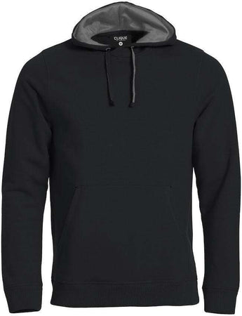 Felpa Classic Cappuccio Nero Felpa Pesante con Tascone Uomo Taglie Forti