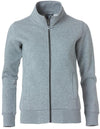 Felpa Classic Cardigan Grigio Melange Donna Giacca in Felpa con Zip