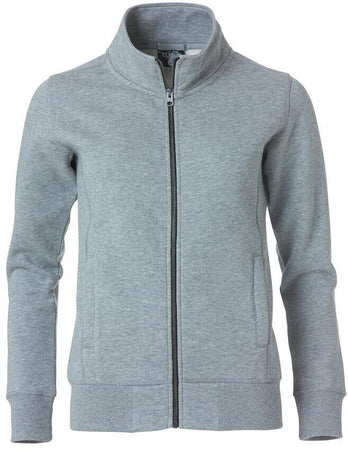 Felpa Classic Cardigan Grigio Melange Donna Giacca in Felpa con Zip