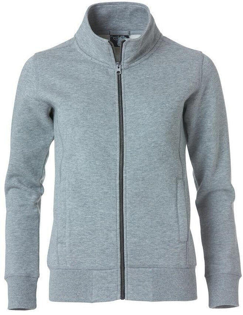 Felpa Classic Cardigan Grigio Melange Donna Giacca in Felpa con Zip