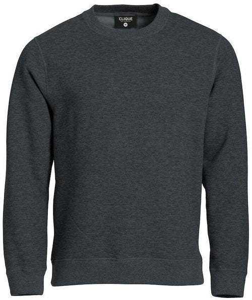 Felpa Classic Girocollo Antracite Melange Felpa Alta Grammatura con Taschino Nascosto