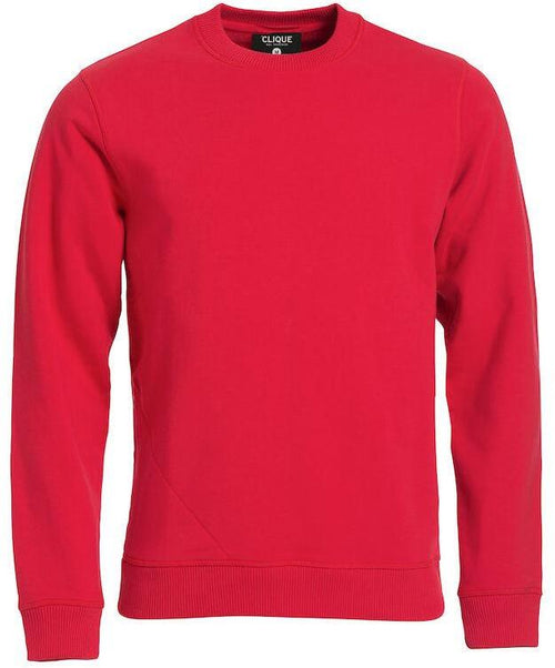 Felpa Classic Girocollo Rosso Felpa Alta Grammatura con Taschino Nascosto Taglie Forti