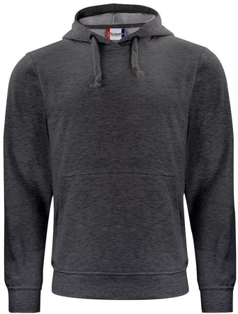 Felpa Clique Basic Antracite con Cappuccio Tascone a Marsupio Taglie Forti