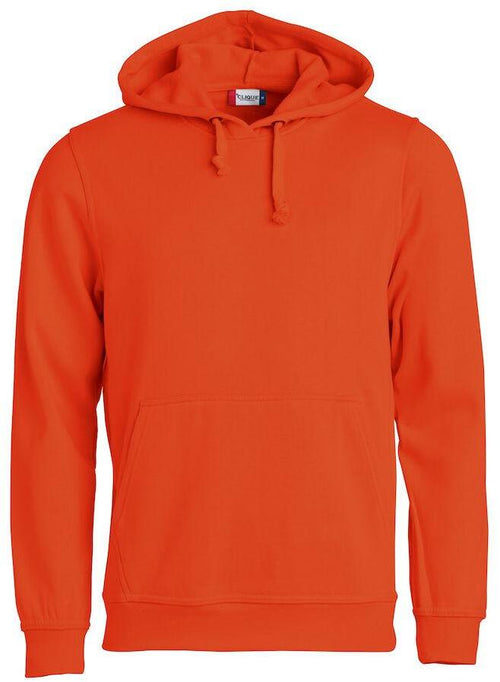 Felpa Clique Basic Arancio con Cappuccio Tascone a Marsupio