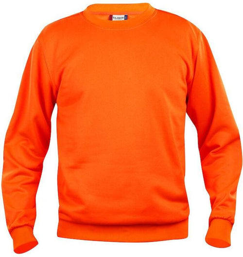 Felpa Clique Basic Arancio Fluo Girocollo