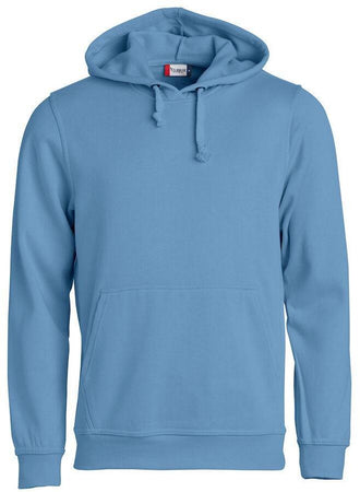 Felpa Clique Basic Azzurro con Cappuccio Tascone a Marsupio Taglie Forti