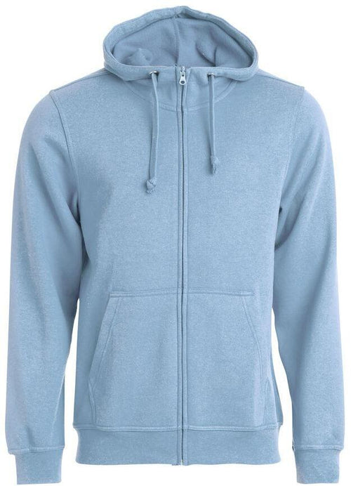 Felpa Clique Basic Azzurro Zip/Cappuccio Uomo 280 grammi
