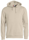 Felpa Clique Basic Beige con Cappuccio Tascone a Marsupio Taglie Forti