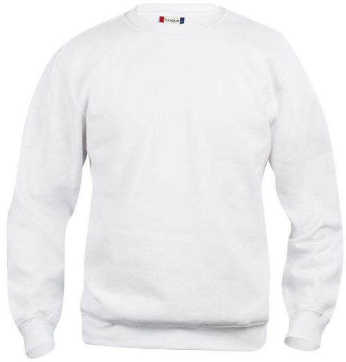 Felpa Clique Basic Bianca Girocollo