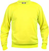 Felpa Clique Basic Giallo Fluo Girocollo Taglie Forti