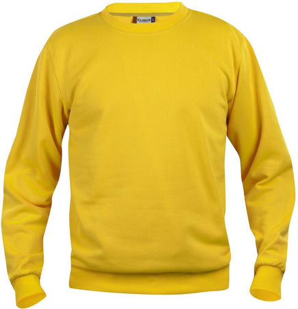 Felpa Clique Basic Giallo Girocollo Taglie Forti