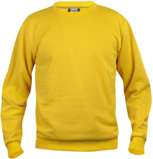 Felpa Clique Basic Giallo Girocollo Taglie Forti