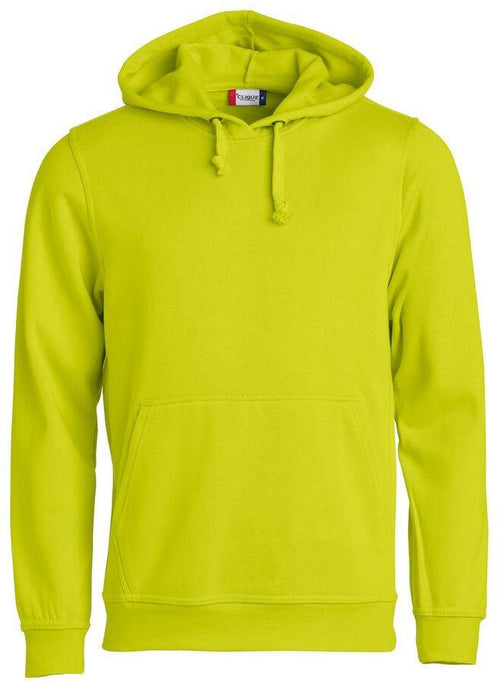 Felpa Clique Basic Lime con Cappuccio Tascone a Marsupio Taglie Forti