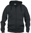 Felpa Clique Basic Nero Zip/Cappuccio Uomo 280 grammi