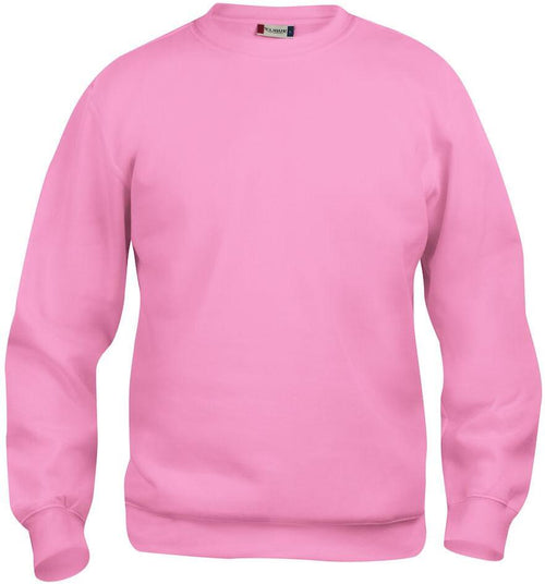 Felpa Clique Basic Rosa Girocollo