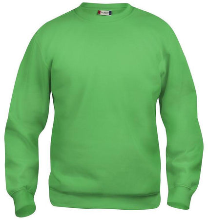 Felpa Clique Basic Verde Acido Girocollo