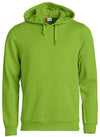 Felpa Clique Basic Verde Mela con Cappuccio Tascone a Marsupio Taglie Forti