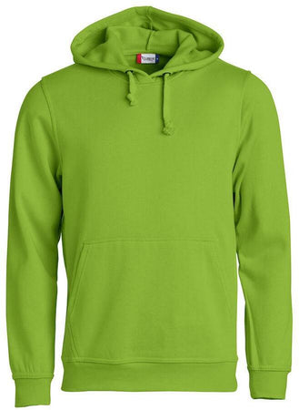 Felpa Clique Basic Verde Mela con Cappuccio Tascone a Marsupio
