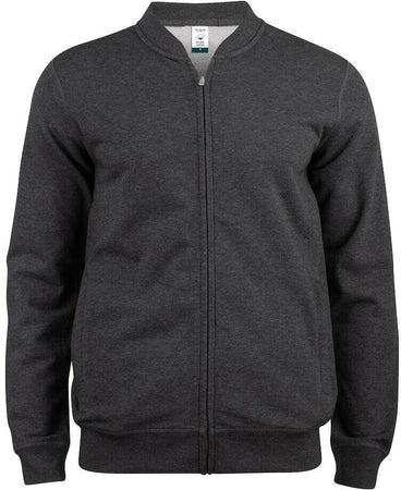 Felpa Clique Cardigan Antracite Melange Felpa Uomo con Zip Cotone Organico Ecosostenibile