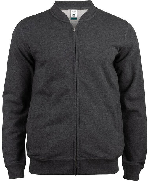 Felpa Clique Cardigan Antracite Melange Felpa Uomo con Zip Cotone Organico Ecosostenibile