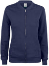 Felpa Clique Cardigan Blu Felpa Donna con Zip Cotone Organico Ecosostenibile