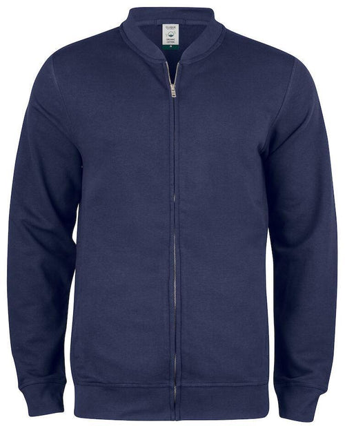 Felpa Clique Cardigan Blu Felpa Uomo con Zip Cotone Organico Ecosostenibile