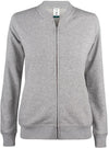 Felpa Clique Cardigan Grigio Melange Felpa Donna con Zip Cotone Organico Ecosostenibile