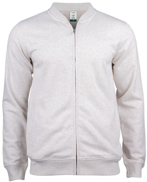 Felpa Clique Cardigan Nature Melange Felpa Uomo con Zip Cotone Organico Ecosostenibile