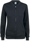 Felpa Clique Cardigan Nero Felpa Donna con Zip Cotone Organico Ecosostenibile
