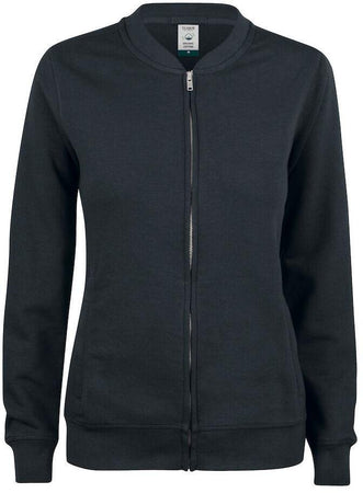 Felpa Clique Cardigan Nero Felpa Donna con Zip Cotone Organico Ecosostenibile