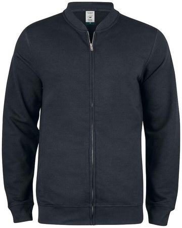 Felpa Clique Cardigan Nero Felpa Uomo con Zip Cotone Organico Ecosostenibile