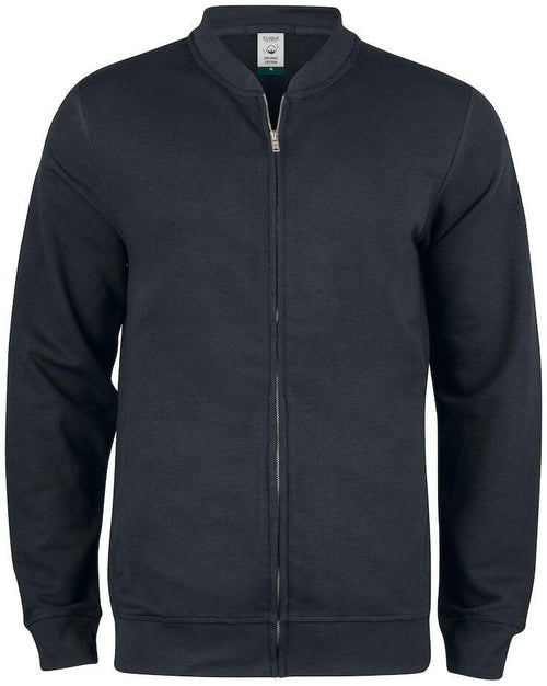 Felpa Clique Cardigan Nero Felpa Uomo con Zip Cotone Organico Ecosostenibile