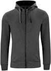 Felpa Clique Classic Antracite Melange Zip/Cappuccio Donna 300 grammi