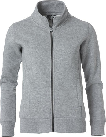 Felpa Clique Classic Cardigan Grigio Melange Zip Intera Uomo