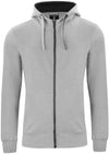 Felpa Clique Classic Grigio Melange Zip/Cappuccio Donna 300 grammi