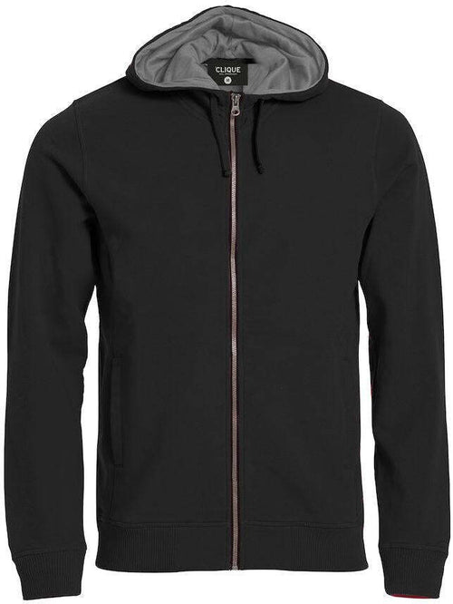 Felpa Clique Classic Nero Zip/Cappuccio Donna 300 grammi