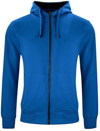 Felpa Clique Classic Royal Azzurro Zip/Cappuccio Uomo 300 grammi