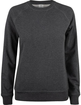 Felpa Clique Girocollo Antracite Melange Felpa Donna Cotone Organico Ecosostenibile