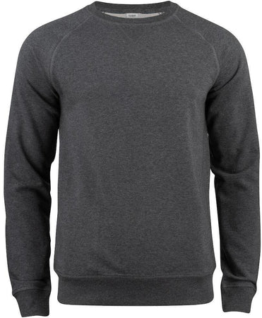 Felpa Clique Girocollo Antracite Melange Felpa Uomo Cotone Organico Ecosostenibile
