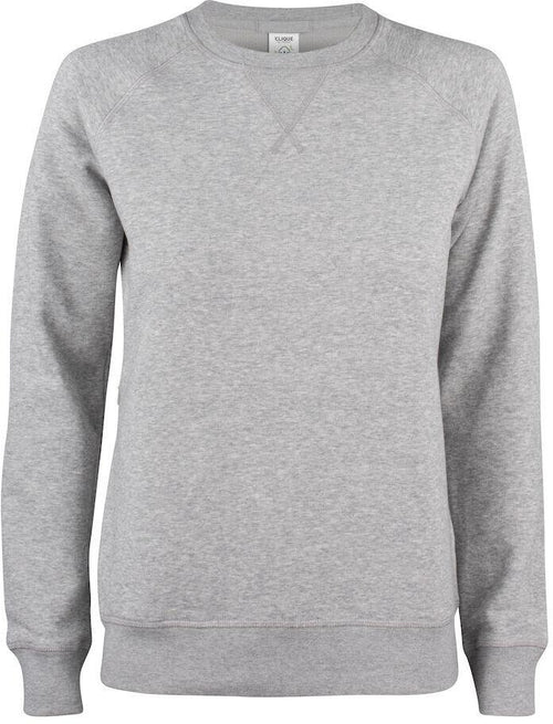 Felpa Clique Girocollo Grigio Melange Felpa Donna Cotone Organico Ecosostenibile