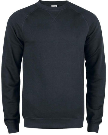 Felpa Clique Girocollo Nero Felpa Uomo Cotone Organico Ecosostenibile