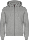 Felpa Clique Miami Grigio Melange con Zip e Cappuccio