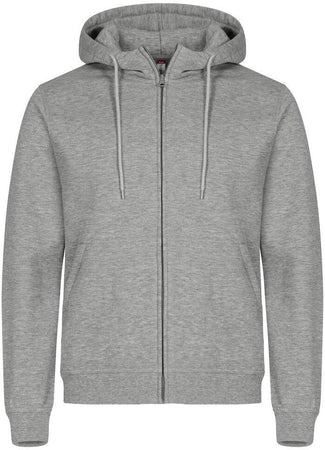 Felpa Clique Miami Grigio Melange con Zip e Cappuccio