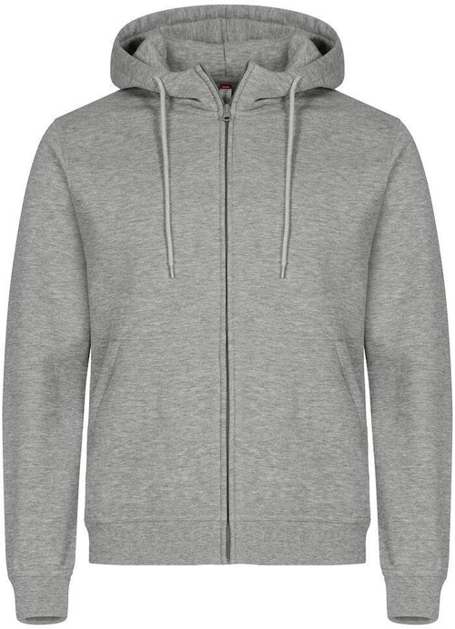 Felpa Clique Miami Grigio Melange con Zip e Cappuccio