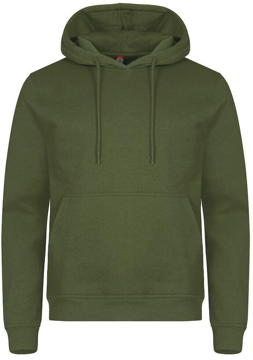 Felpa Clique Miami Verde Militare con Cappuccio Tascone a Marsupio
