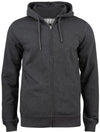 Felpa Clique Zip Cappuccio Antracite Melange Felpa Uomo Cotone Organico Ecosostenibile